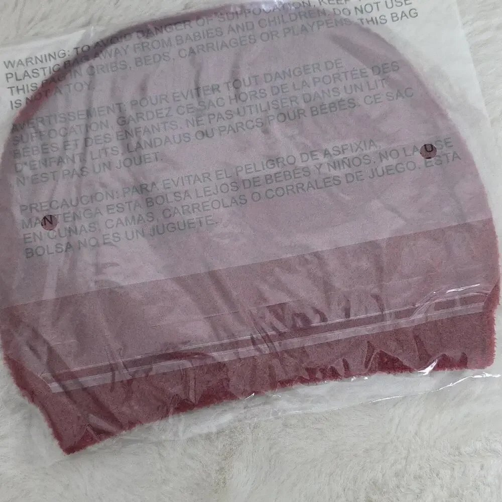 Barefoot Dreams CozyChic Lite Confetti Beanie Crimson Red Rosewood NWT OS